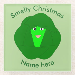 Posavasos De Vidrio Navidades malolientes Bruselas Sprout Glass Coaste