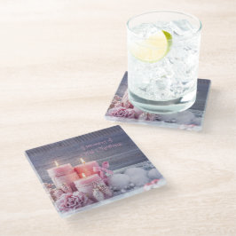 Posavasos De Vidrio Navidades Monstruo, Navidades rosados