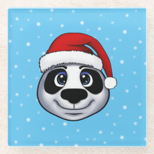 Posavasos De Vidrio Navidades Panda