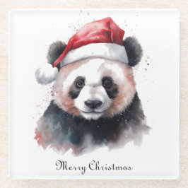 Posavasos De Vidrio Navidades Panda, personalizable