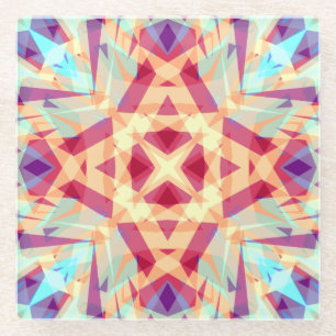 Posavasos De Vidrio Navidades se divierten brillantes y alegres patron