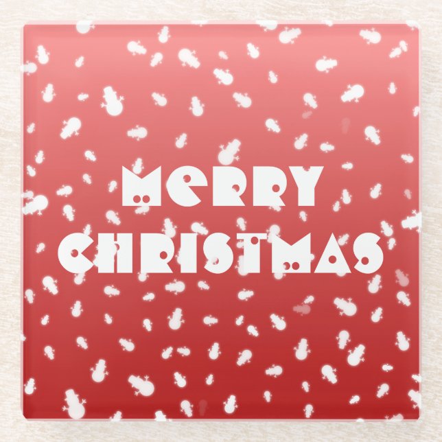 Posavasos De Vidrio Navidades Snowman (Anverso)