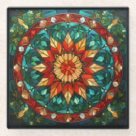 Posavasos De Vidrio Navidades StainGlass