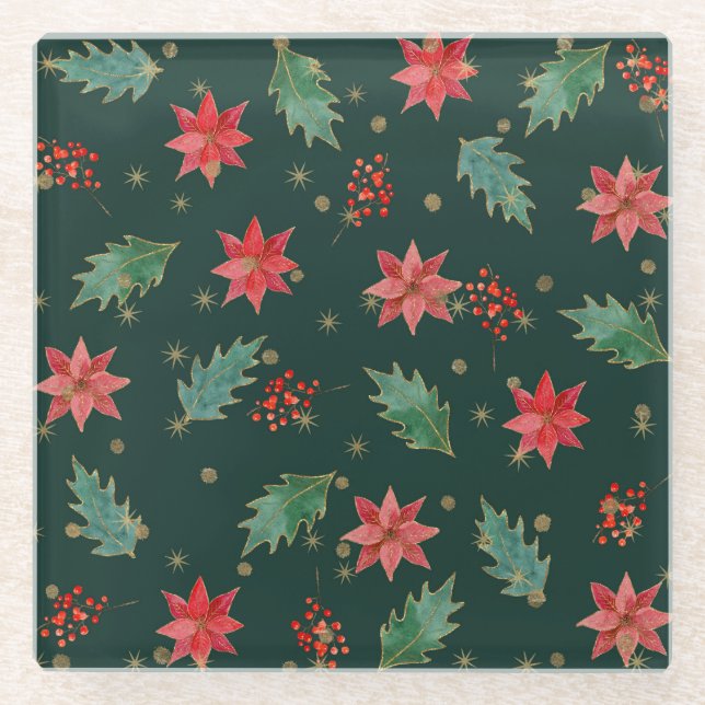 Posavasos De Vidrio Navidades Tradicionales (Anverso)