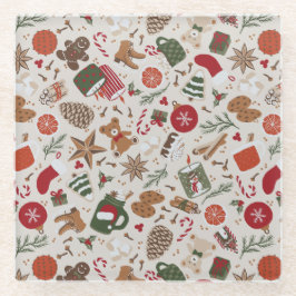 Posavasos De Vidrio Navidades y especias acogedores