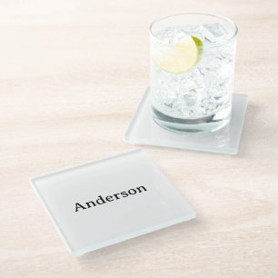 Posavasos De Vidrio Negocio Profesional Sencillo