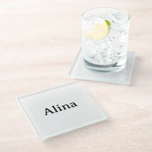 Posavasos De Vidrio Negocio Profesional Simple