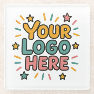 Posavasos De Vidrio Negocios, Empresa, Su Logotipo Aquí
