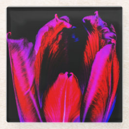Posavasos De Vidrio Neon Glow Tulip