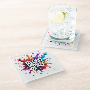 Posavasos De Vidrio NEUROSPICY neurodiversidad autismo tdah dislexia