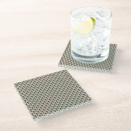 Posavasos De Vidrio Neutral geometric triangle Glass Coaster
