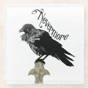 Posavasos De Vidrio Nevermore Raven