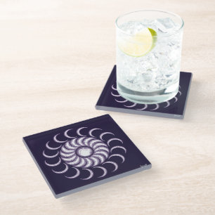 Posavasos De Vidrio Niño de luna morada