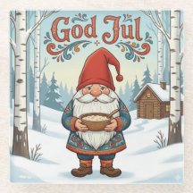 Nisse noruego God Jul Coaster de Navidad