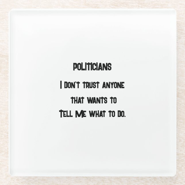 Posavasos De Vidrio No confío (Anverso)