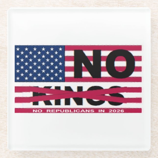 POSAVASOS DE VIDRIO NO KINGS (Anverso)