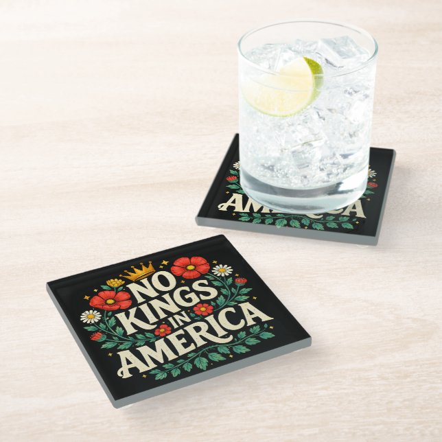 Posavasos De Vidrio No Reyes América (Angular)