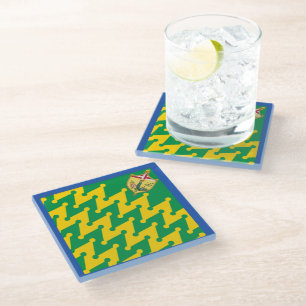 Posavasos De Vidrio Nobile Contrada del Bruco (Caterpillar) Palio