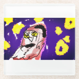 Posavasos De Vidrio Noche de búho de nieve