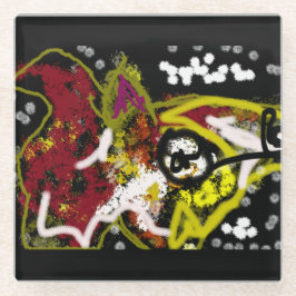 Posavasos De Vidrio noche de Wolf