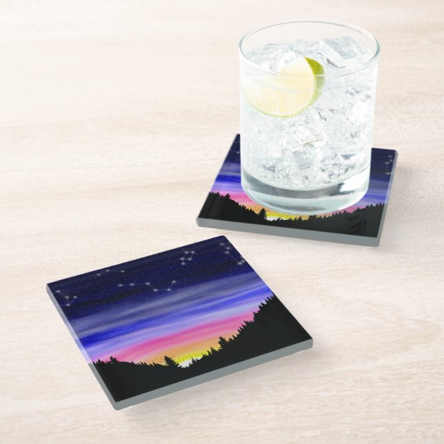 Posavasos De Vidrio Noche del Diamante (Angular)