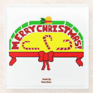 Posavasos De Vidrio Nochebuena Glass Coaster