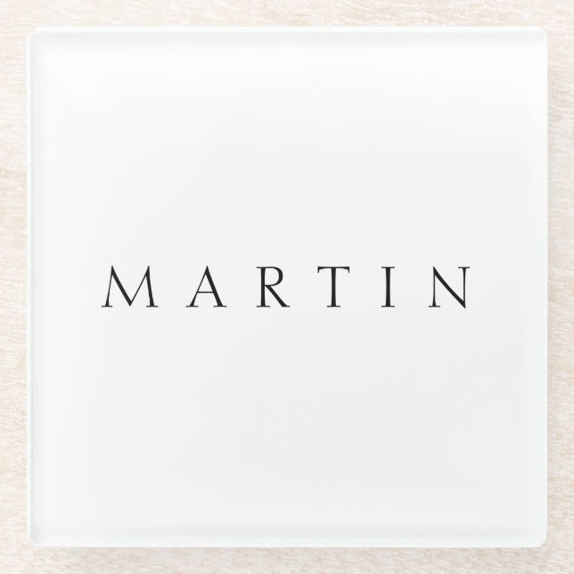 Posavasos De Vidrio Nombre clásico (o palabra) (Anverso)