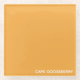 Posavasos De Vidrio Nombre de color amarillo de Gooseberry de Cabo