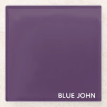 Posavasos De Vidrio Nombre de color azul violeta de John<br><div class="desc">Nombre de color azul violeta de John</div>