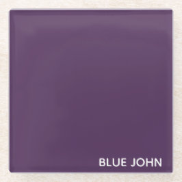 Posavasos De Vidrio Nombre de color azul violeta de John