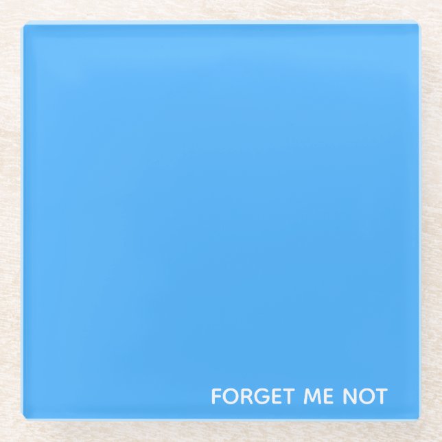 Posavasos De Vidrio Nombre de color no azul (Anverso)