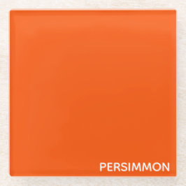 Posavasos De Vidrio Nombre de color rojo de Persimmon