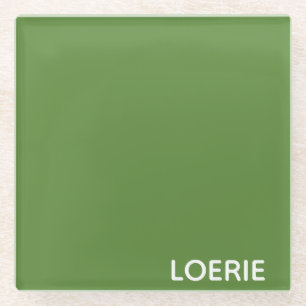 Posavasos De Vidrio Nombre de color verde de Loerie