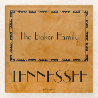 Posavasos De Vidrio Nombre De La Familia Del Estado De Tennessee