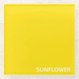 Posavasos De Vidrio Nombre del color amarillo del girasol