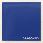 Posavasos De Vidrio Nombre del color azul de la libélula<br><div class="desc">Nombre del color azul de la libélula</div>