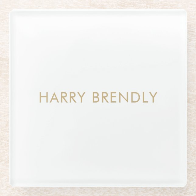 Posavasos De Vidrio Nombre personalizado Elegante regalo de montaña ru (Anverso)