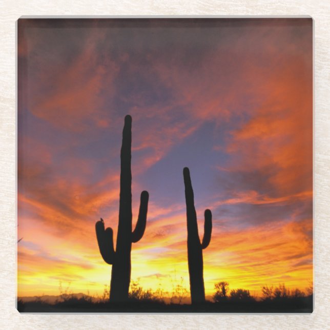 Posavasos De Vidrio Norteamérica, Estados Unidos, Arizona, desierto de (Anverso)