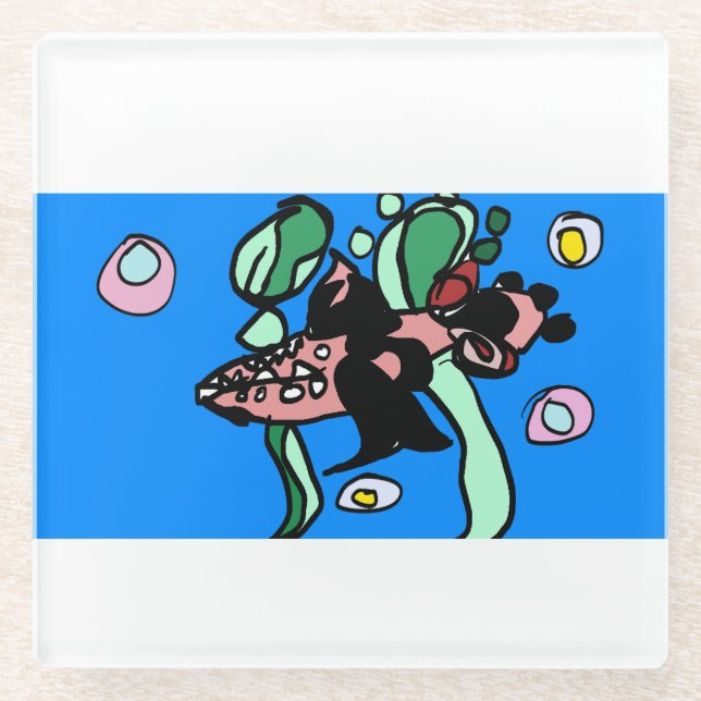 Posavasos De Vidrio Northern Pike art  (Anverso)