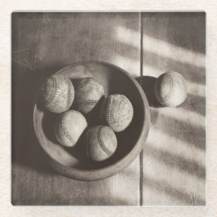 Posavasos De Vidrio Nostalgia del béisbol - béisboles