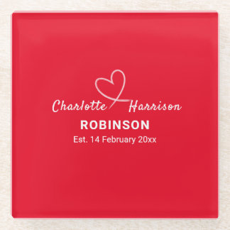 Posavasos De Vidrio Novedades Parejas Boda Fecha Personalizada