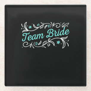 Posavasos De Vidrio Novia de equipo