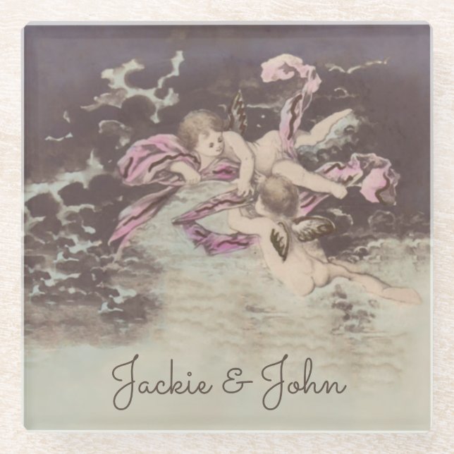 Posavasos De Vidrio Nubes de ángel - Pascua de vidrio (Anverso)