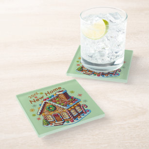 Posavasos De Vidrio Nueva casa de jengibre