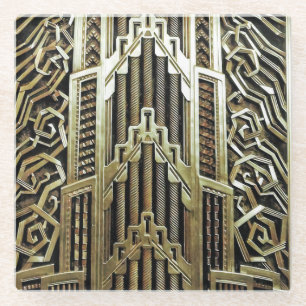 Posavasos De Vidrio Nuevo diseño de arte metálico, vintage, elegante