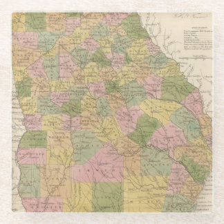 Posavasos De Vidrio Nuevo mapa de Georgia