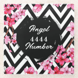 Posavasos De Vidrio Número de ángel "4444"