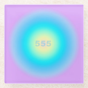 Posavasos De Vidrio Números Angel 555 - Nuevos comienzos