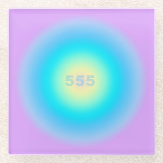 Posavasos De Vidrio Números Angel 555 - Nuevos comienzos (Anverso)