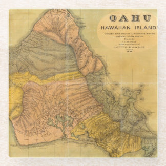 Posavasos De Vidrio Oahu, islas hawaianas